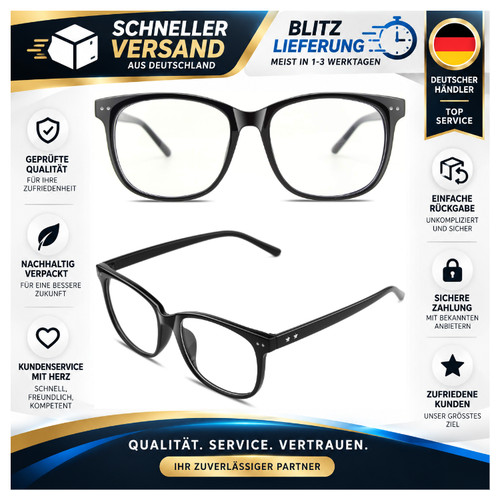 Gqueen hornbrille ohne - ohne, stärke